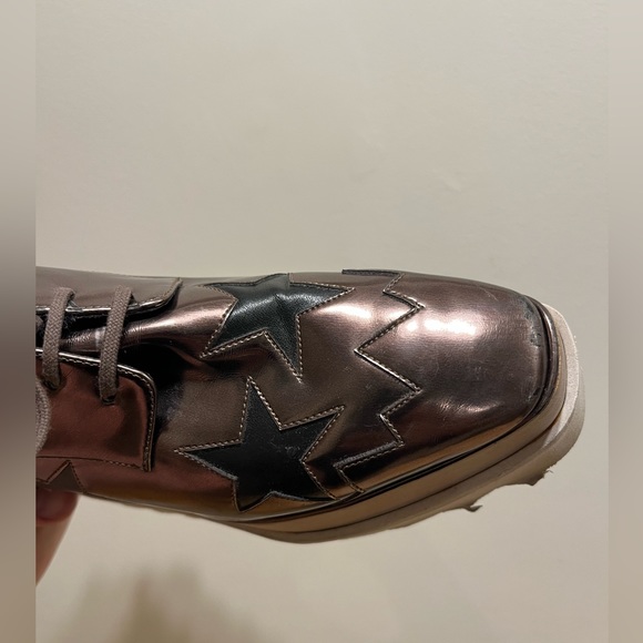 Stella McCartney Elyse Stars Glitter Platform Sneakers size 35 - Picture 5 of 12